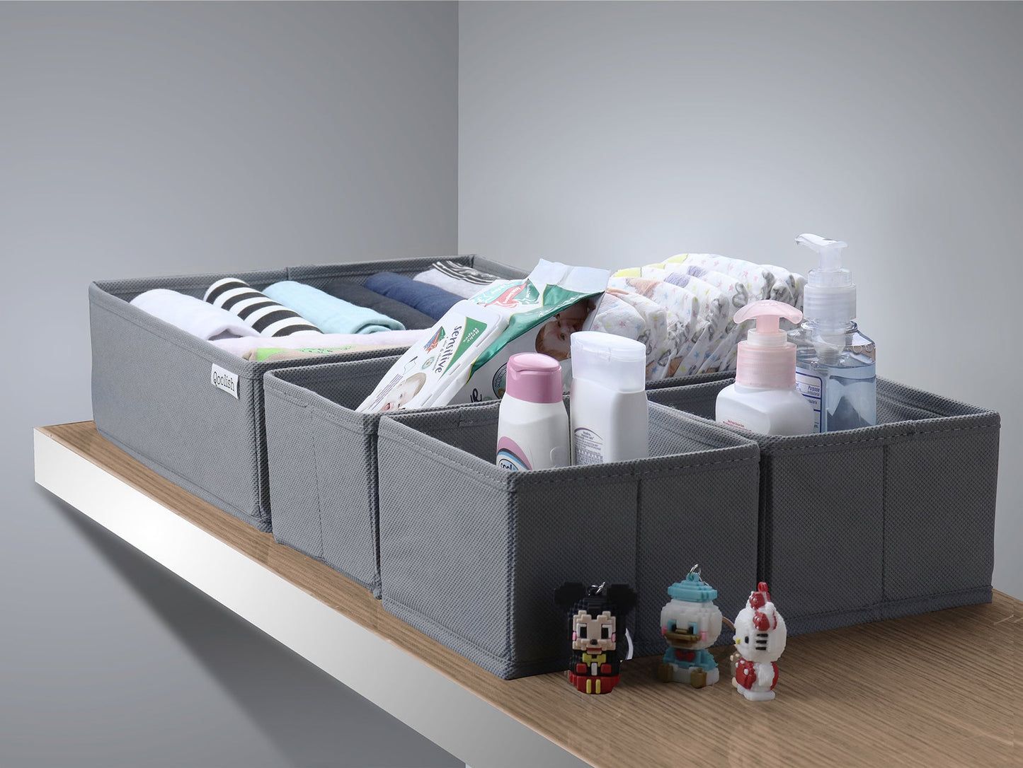 Pack Of 6 Drawer Organizers (grey)
