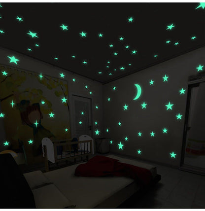 Wall Stickers - 3D Stars Glow In The Dark