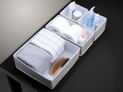 Pack Of 6 Drawer Organizers (grey)