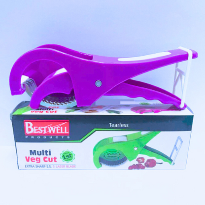 Multi Veg Cutter Effortless Precision For Vegetables & Fruits Slicing And Dicing (random Color)