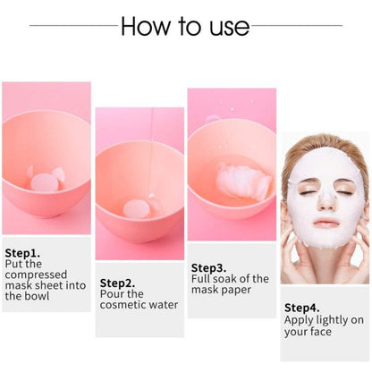 Pack Of 50 Bioaqua Compressed Facial Tablet Face Sheet | 50 Pcs Facial Tablets